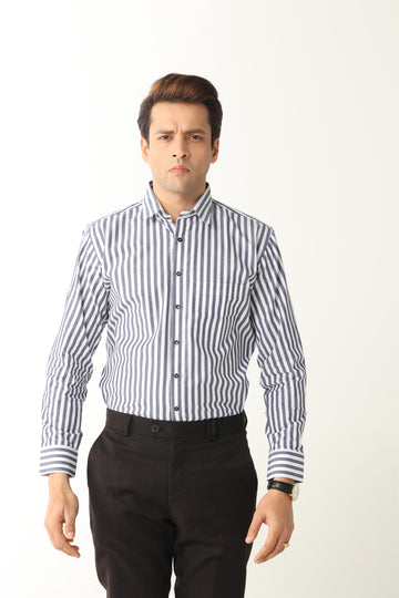 Grey Stripe Classic Shirt