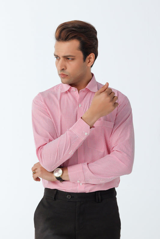 Pink Striped Men's Shirt