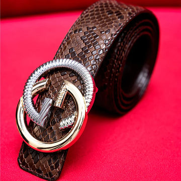Branded Buckle Premium Leather Belts