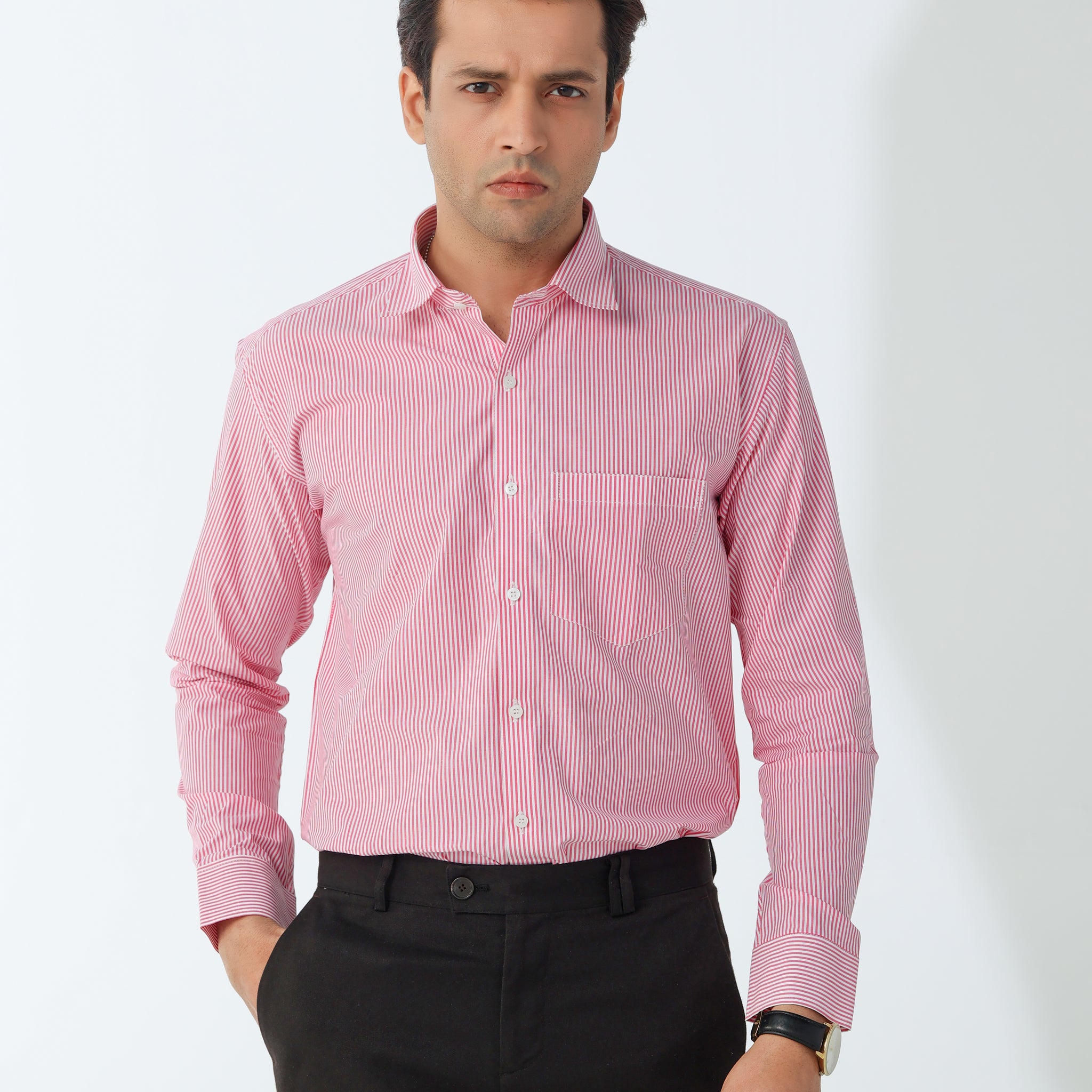 Pink striped Men's shirt